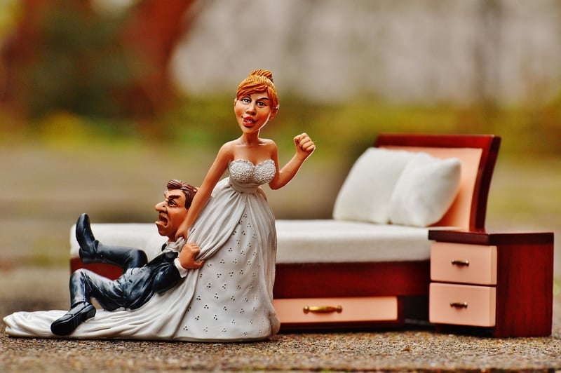 Vintage Romance Wedding Couple